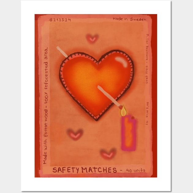 Heart matchbox Wall Art by Agape Art